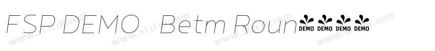 FSP DEMO   Betm Roun字体转换